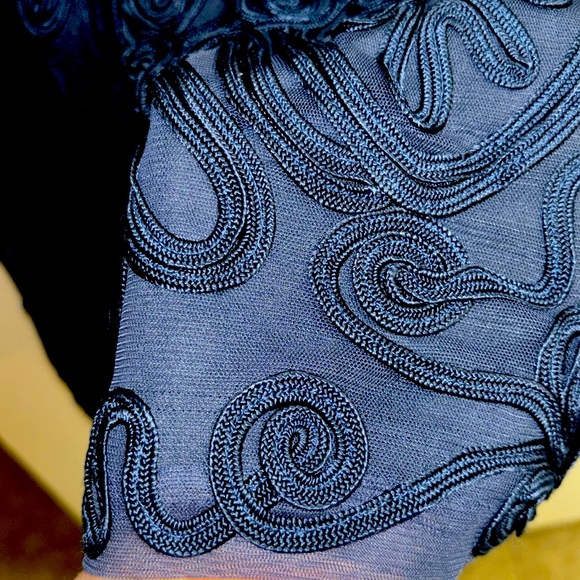 J S Collections Navy Sheath Midi Dress Size 8 - Picture 12 of 12